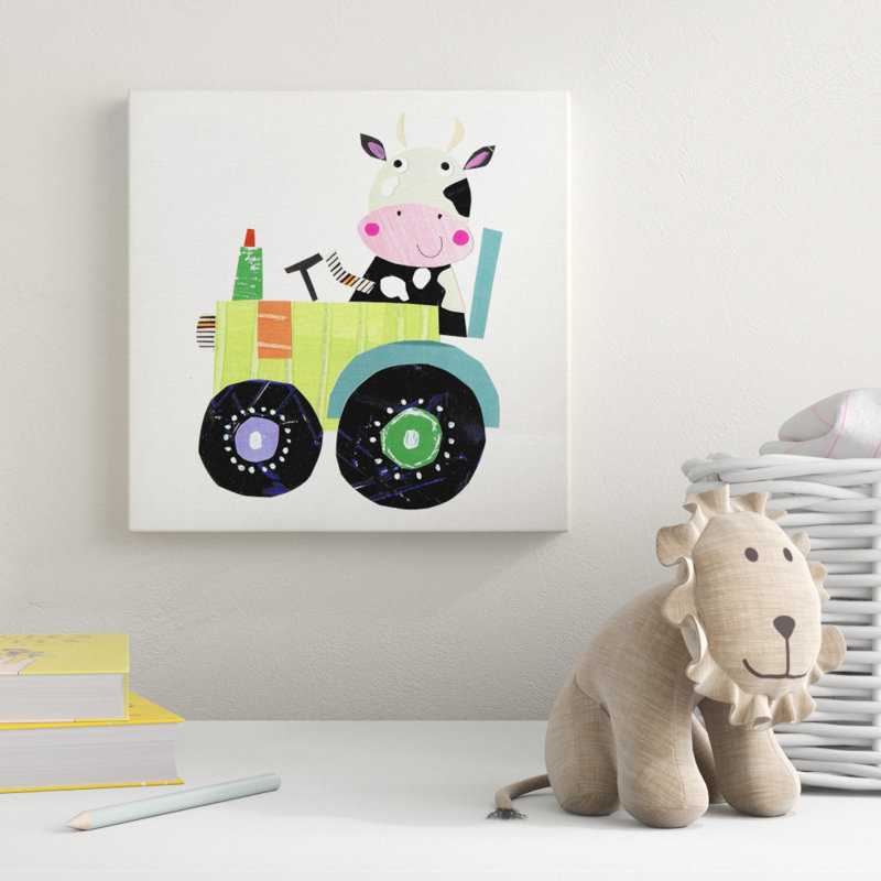 « jolie cow cow », peinture sur toile tendue, H 10 po x l 10 po x P 1,5 po