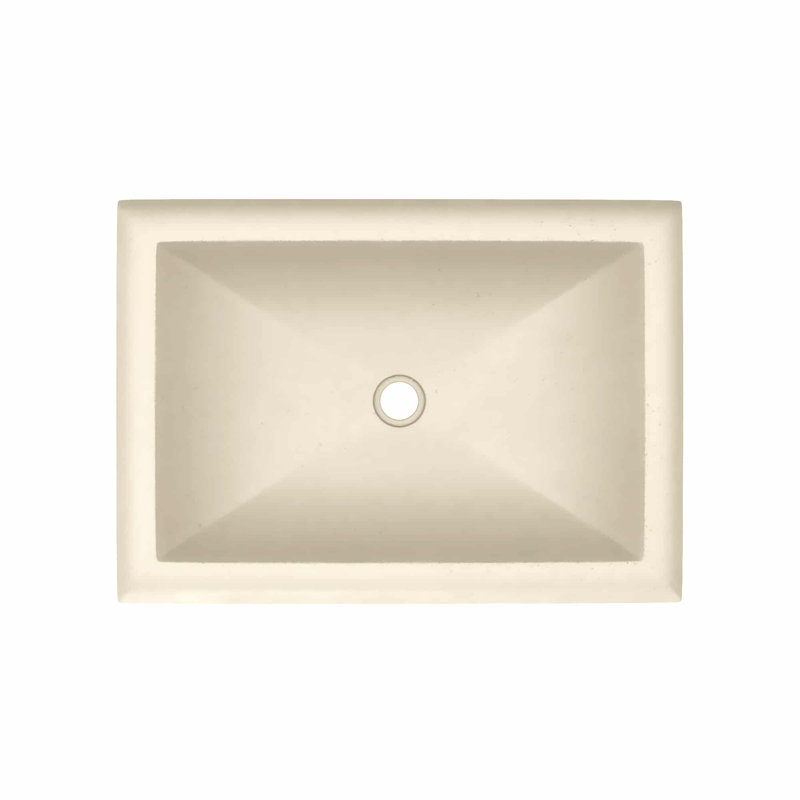 NativeStone Handmade Rectangular Drop-in Bathroom Sink, Sand
