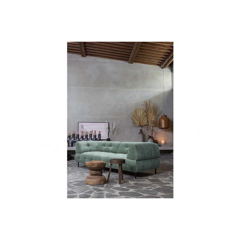 4 Seater Sofa, Washed Velvet Waterplant