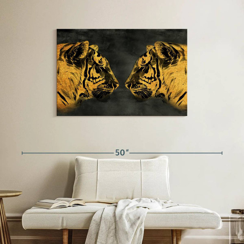 Golden Tigers, 26" H x 39" W