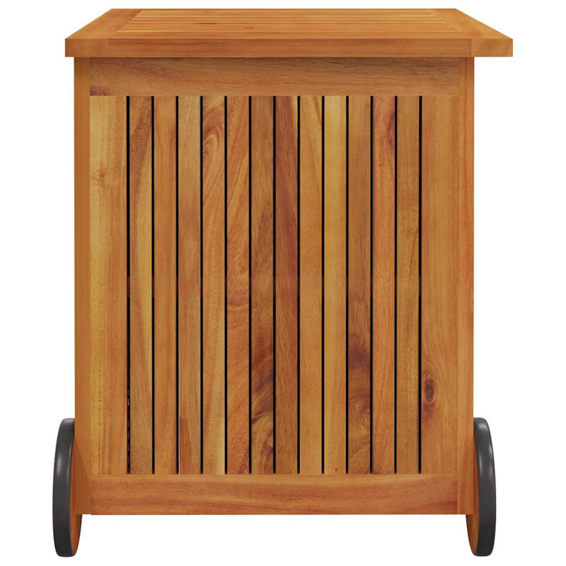 Boîte de rangement de jardin en bois d'acacia massif brun 23,6 x 19,7 x 22,8 po