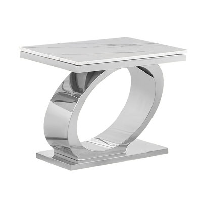Folarin Marble Top End Table