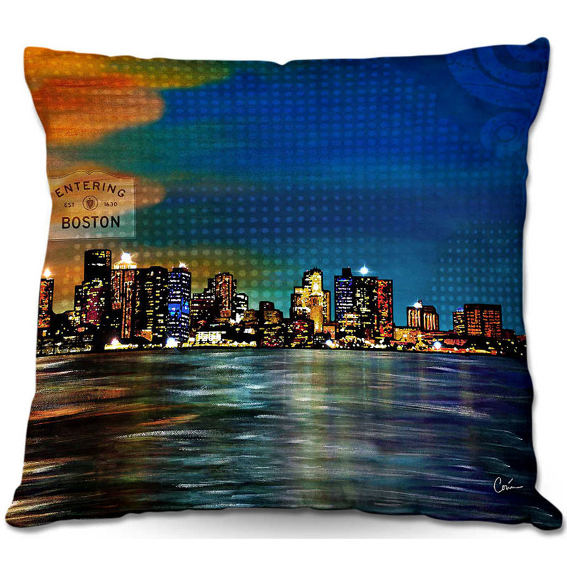 Reversible Throw Pillow, 18" H x 18" W x 5" D