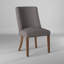 Chaises parson rembourrées Faxan Kensington, gris foncé