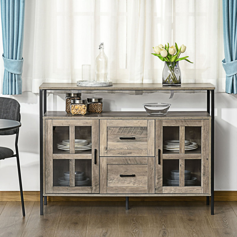 Buffet avec tablettes réglables