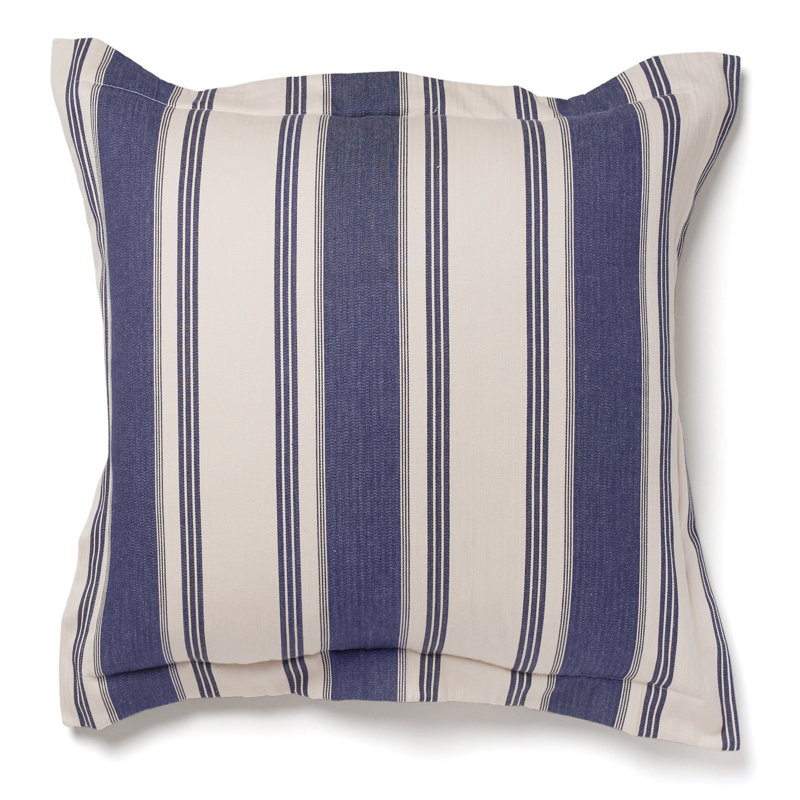 Sham, King, Unquilted Blue/Ivory