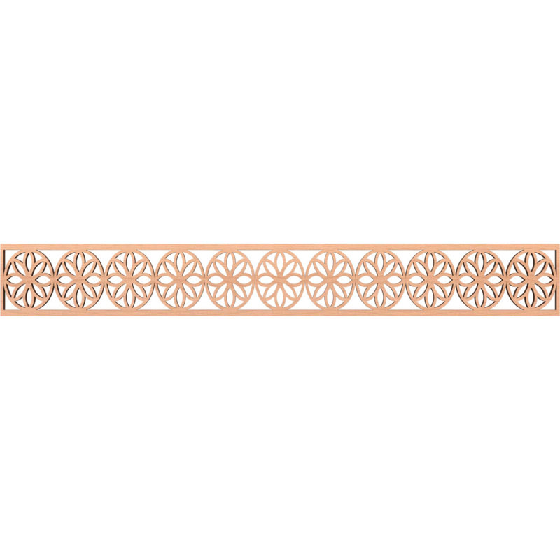 Moulure ajourée en aulne l 46 1/4 po x H 6 po x T 3/8 po, H 6 po x l 46,5 po x P 0,375 po, Aulne