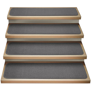 Tapis d'escalier gris