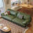 Green Genuine Leather Standard Sofa cushion Loveseat-2011716016
