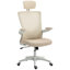 Chaise de bureau ergonomique, chaise de bureau avec appui-tête réglable, noir-1246598543