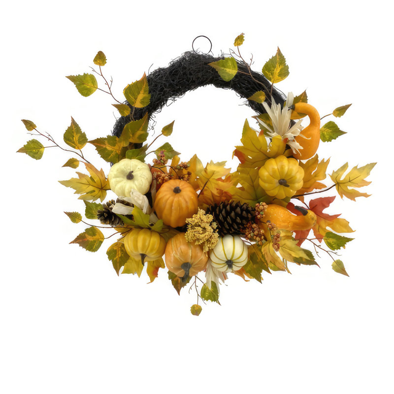 22'' Pumpkin Wreath