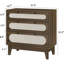 Modern Rattan Nightstand, Narrow Farmhouse Accent Cabinet-420296950-420296945