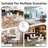 Upholstered Dining Chairs With Chrome Base, Comfortable Kitchen Chairs For Dining Room Or Apartment-1276216638-1276216637