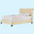 Fabric Upholstered Bed Frame with Adjustable Headboard/Chesterfield-Styled/Wood Slat Support-472233128-472233134