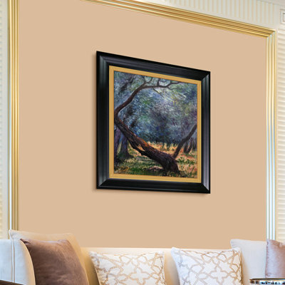 «Olive Trees (Study)» par Claude Monet, reproduction d'art sur toile encadrée