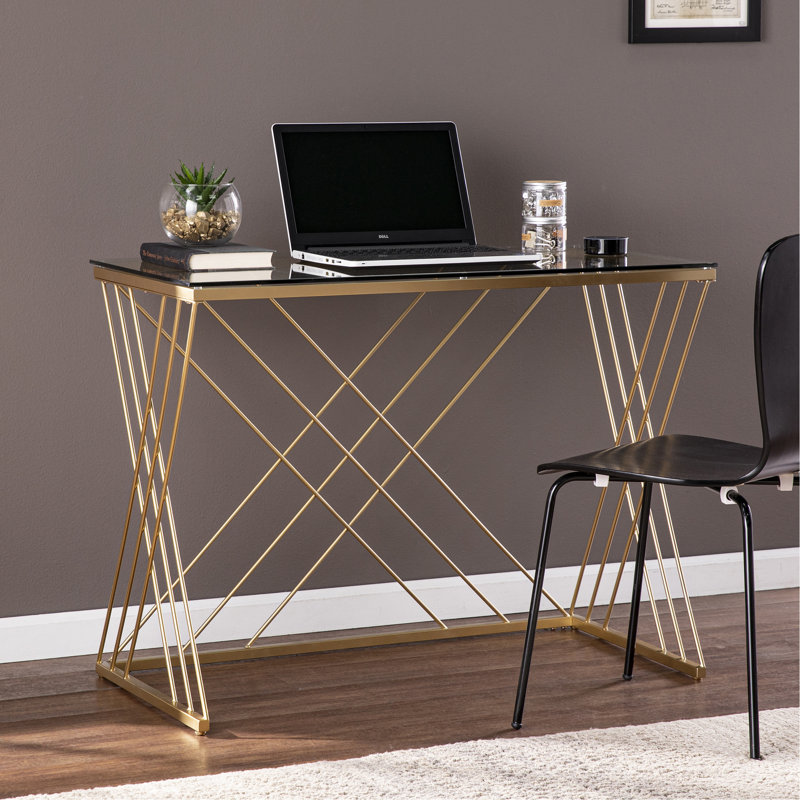 Bureau moderne avec plateau en verre