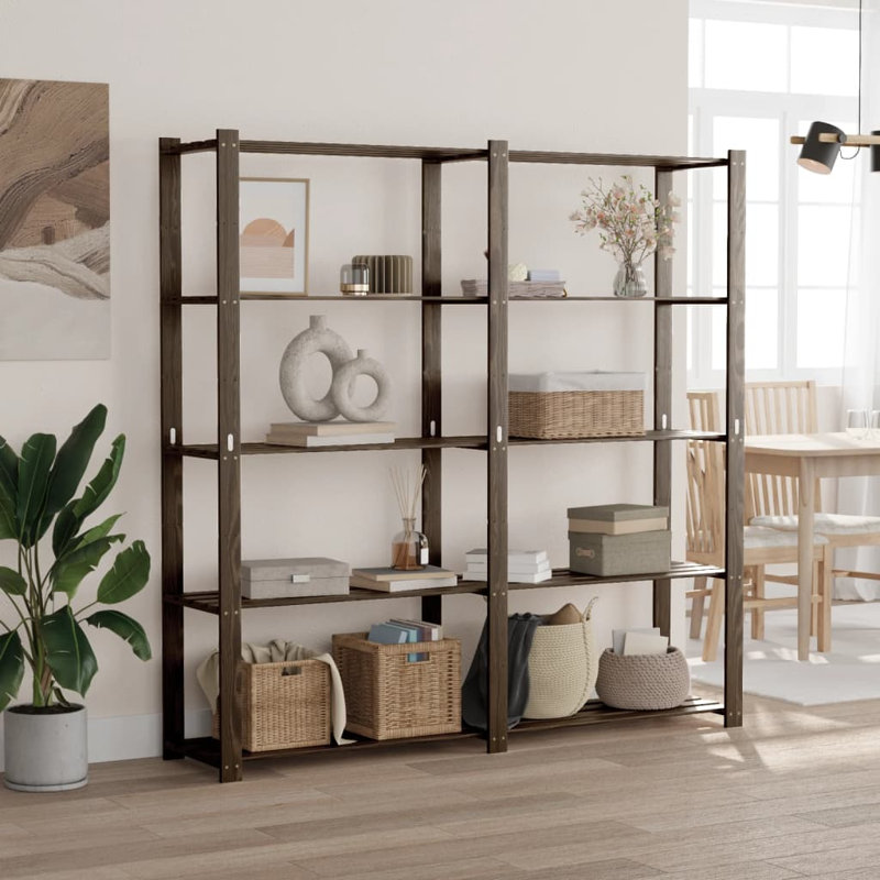 Barfleur Solid Wood Shelving Unit, Black