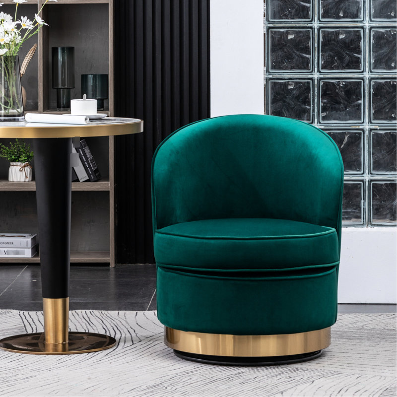 Chaise en velours pivotante, assise confortable, fonction contemporaine de style moderne, assise