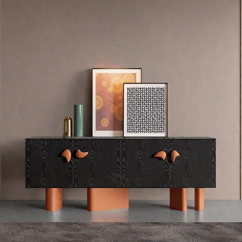 Meuble télé à niche contrastante, H 24,4 po x L 70,86 po x l 15,74 po