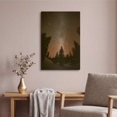 « Andromède, notre voisine – Parc national des montagnes Rocheuses », par Darren White, tableau mural en métal doré, 40,6 x 61 cm