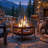 Beahr Fishing 30" Bronze Finish Steel Fire Pit with Spark Screen and Poker