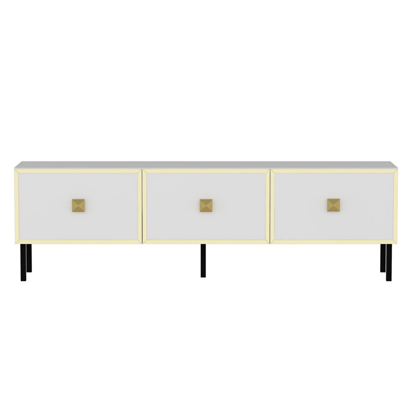 Keikei Unfinished TV Stand, Gold