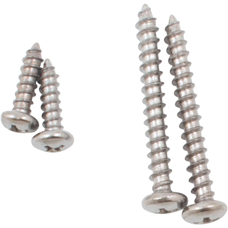 Vis pour supports de tablette, paquet de 4, vis de 1-1 / 2 po (2) et 1/2 po (2), chrome poli par quincaillerie Stone Harbor