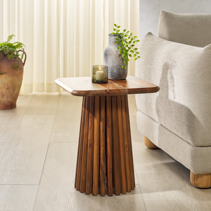 Roanne Solid Wood End Table, Natural