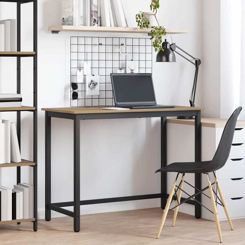 Steel Writing Desk, Artisan Oak