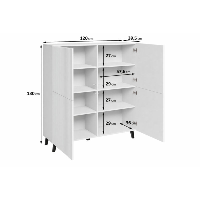 120cm Sideboard, White