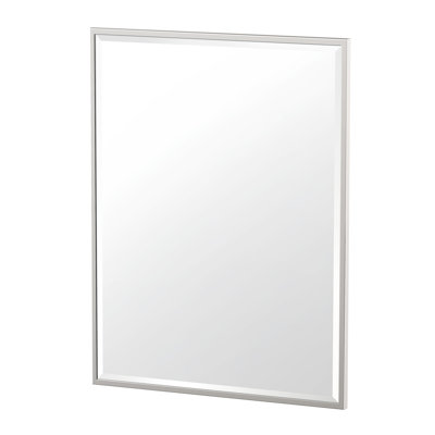 Miroir de salle de bain moderne avec cadre et cadre mural moderne | Miroir décoratif biseauté pour chambre à coucher, vestibule, salon | Mont paysage ou portrait