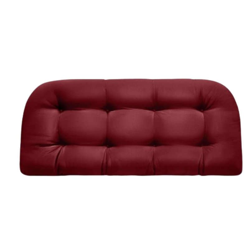 Coussin de siège d'extérieur en mousse à mémoire de forme 44 x 19 pouces rouge