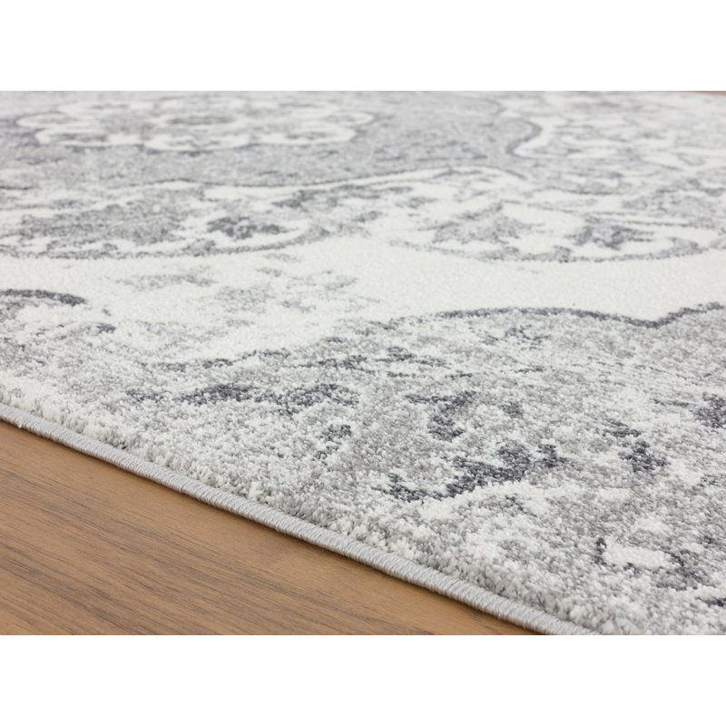 Tapis oriental argent / beige Mannsville, Rectangle 5 pi x 7 pi