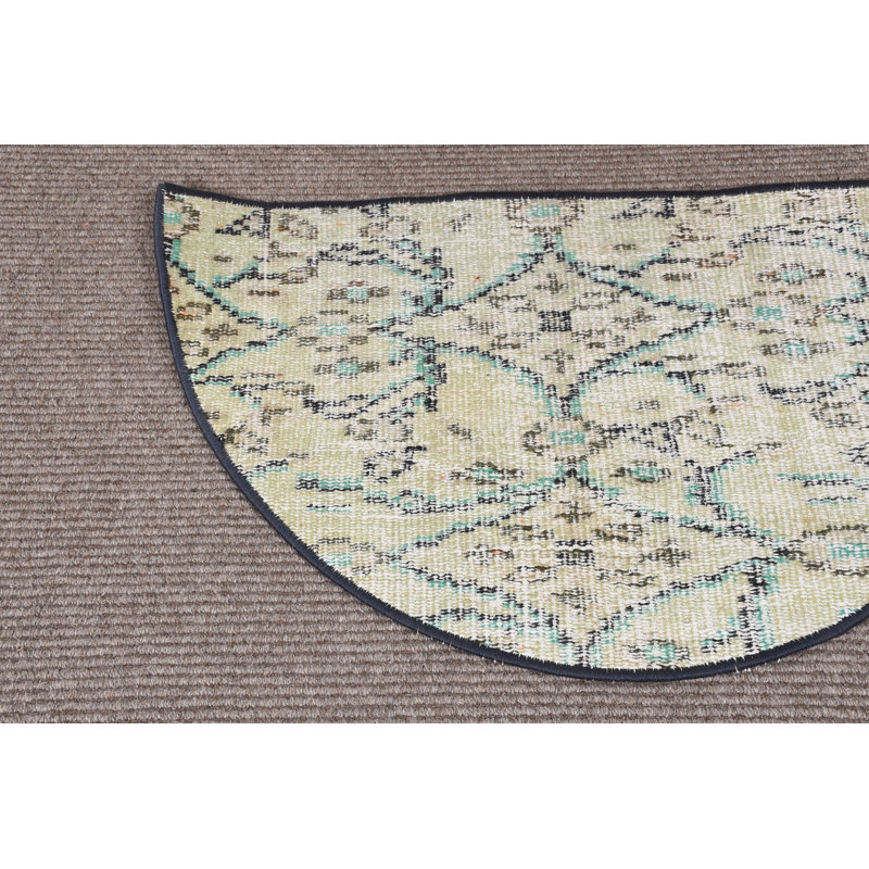 Tapis rétro, tapis vert Oushak, tapis turcs, tapis Anatolian, petit tapis de 2,5 pi x 1,5 pi