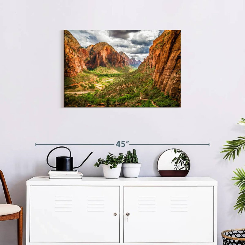 Paysage de montagne du parc national de Zion, H 20 po x l 30 po