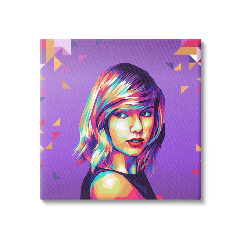 Pop Art avec motif sur toile, art mural par Birch & Ink, H 30 po x l 30 po