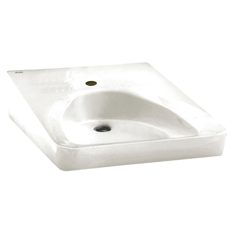 Lavabo de salle de bain mural en céramique avec trop-plein 27 po Wheelchair