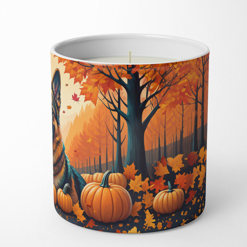 Bougie parfumée Pumpkin Spice avec support en céramique