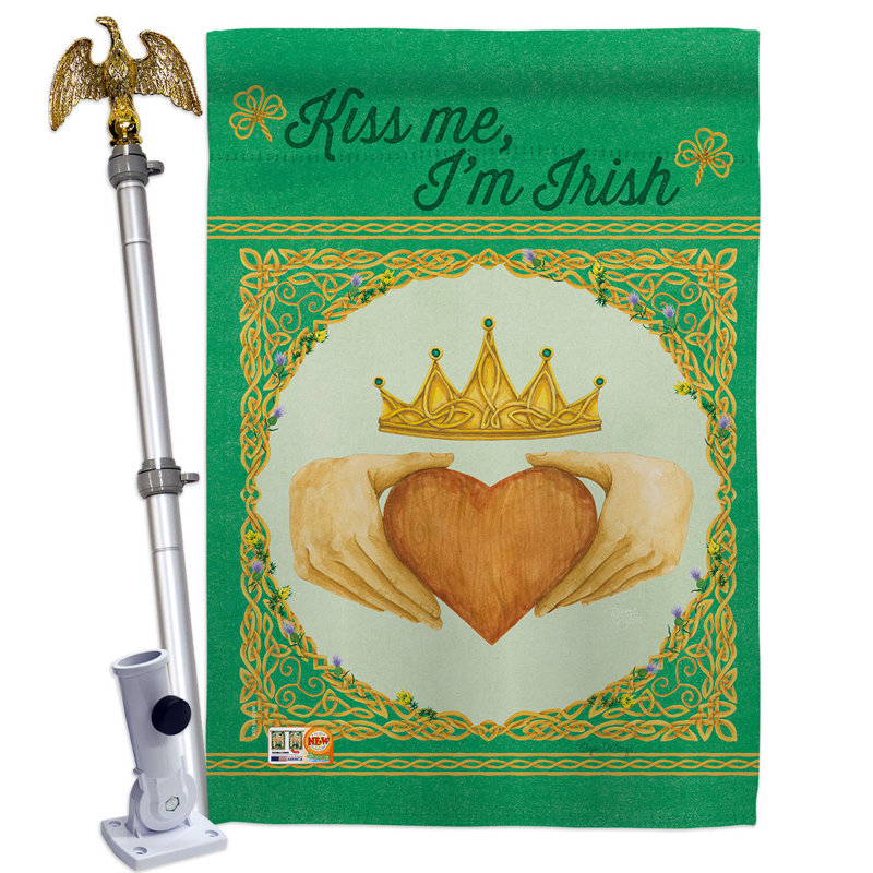 Ensemble de 2 drapeaux en polyester 3 pi 4 po x 2 pi 4 pi