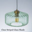 Luminaire suspendu vert 1 lumière avec abat-jour tambour en verre pour îlot de cuisine