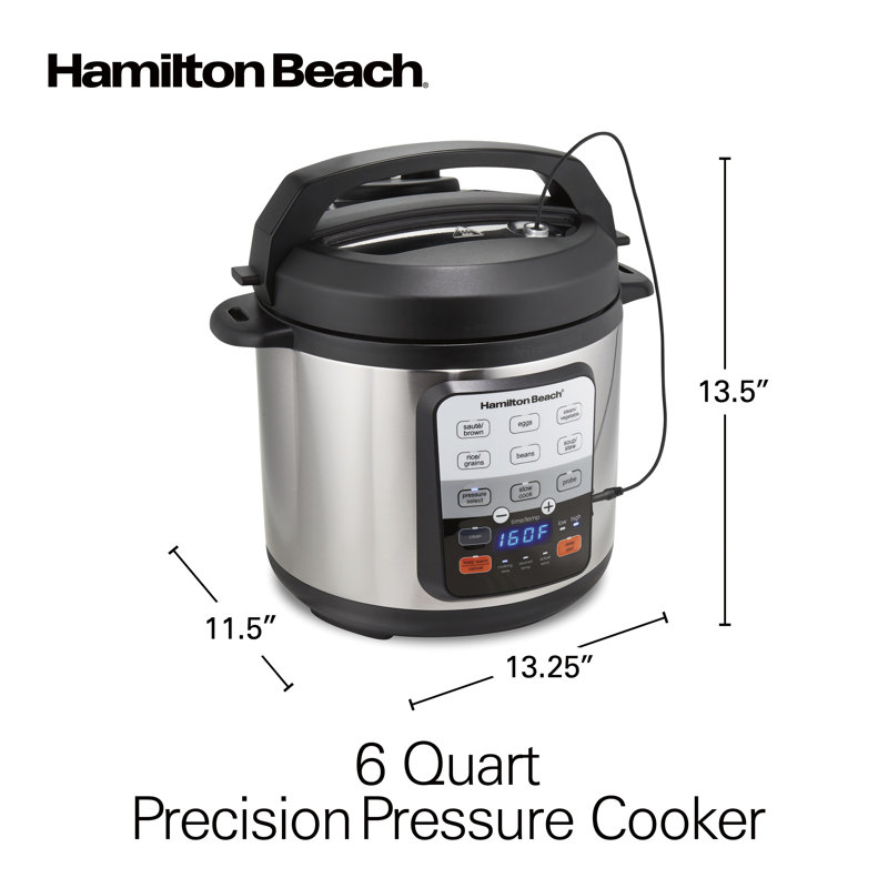 Hamilton Beach Precision Pressure Cooker 6 Quart Capacity