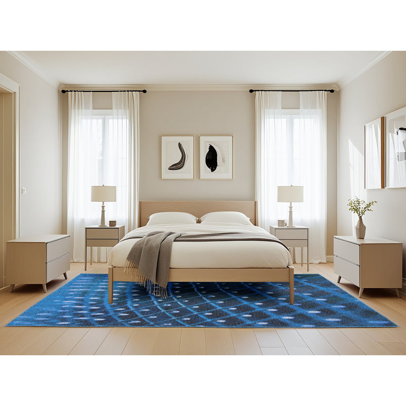 Tapis bleu Aminu, Rectangle 5 pi x 8 pi