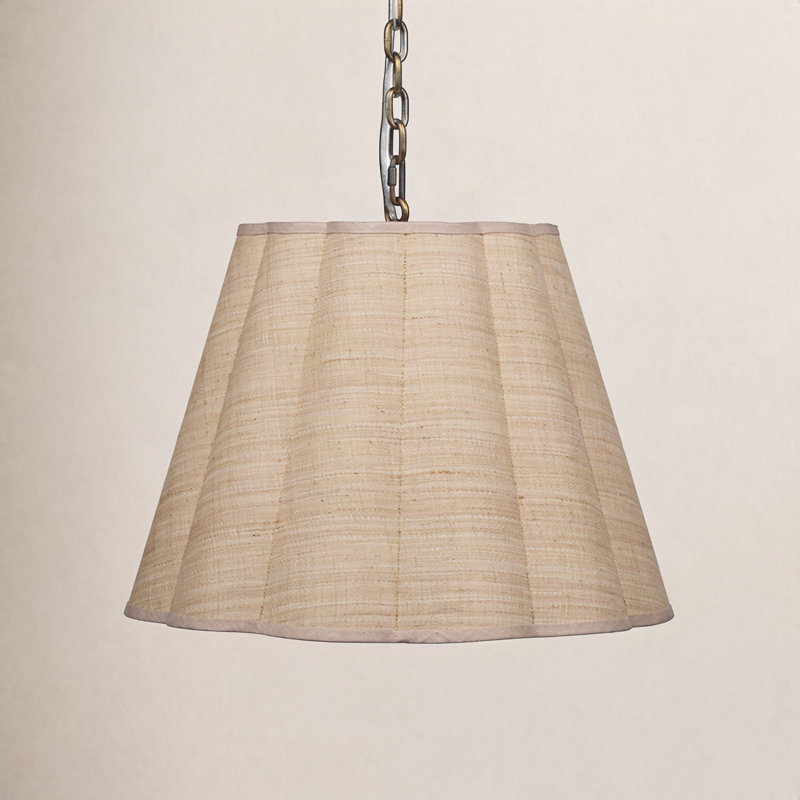 Alala 1-Light Pendant, Boucle Linen, Brown