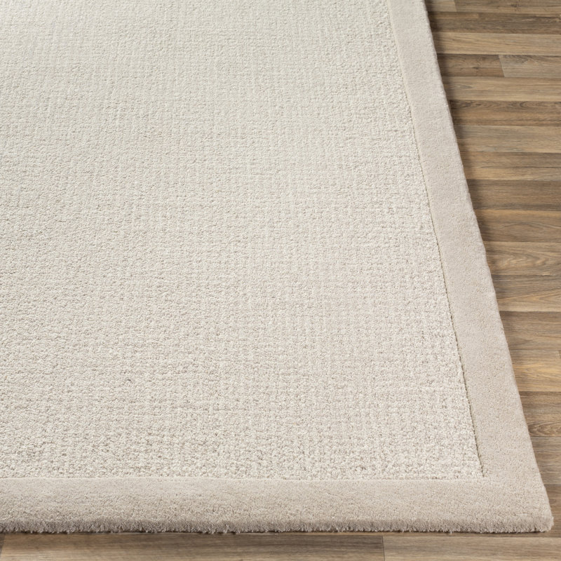 Viveiros Hand-Tufted Wool Cream Area Rug | Farmhouse Style