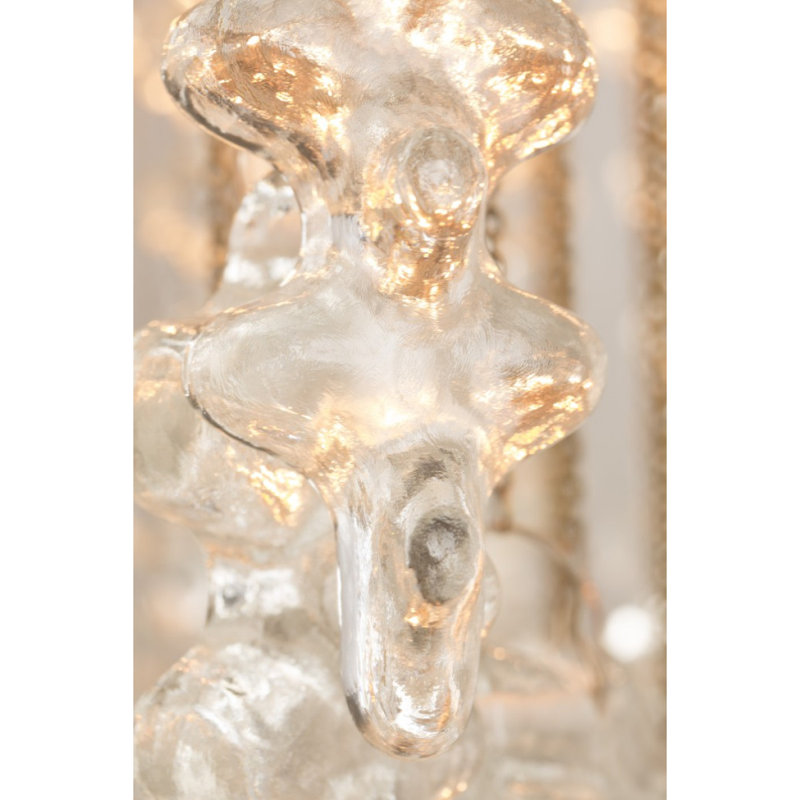 Lustre Brutale Light, Cognac, Laiton poli, 60 po de diamètre x 80 po de hauteur