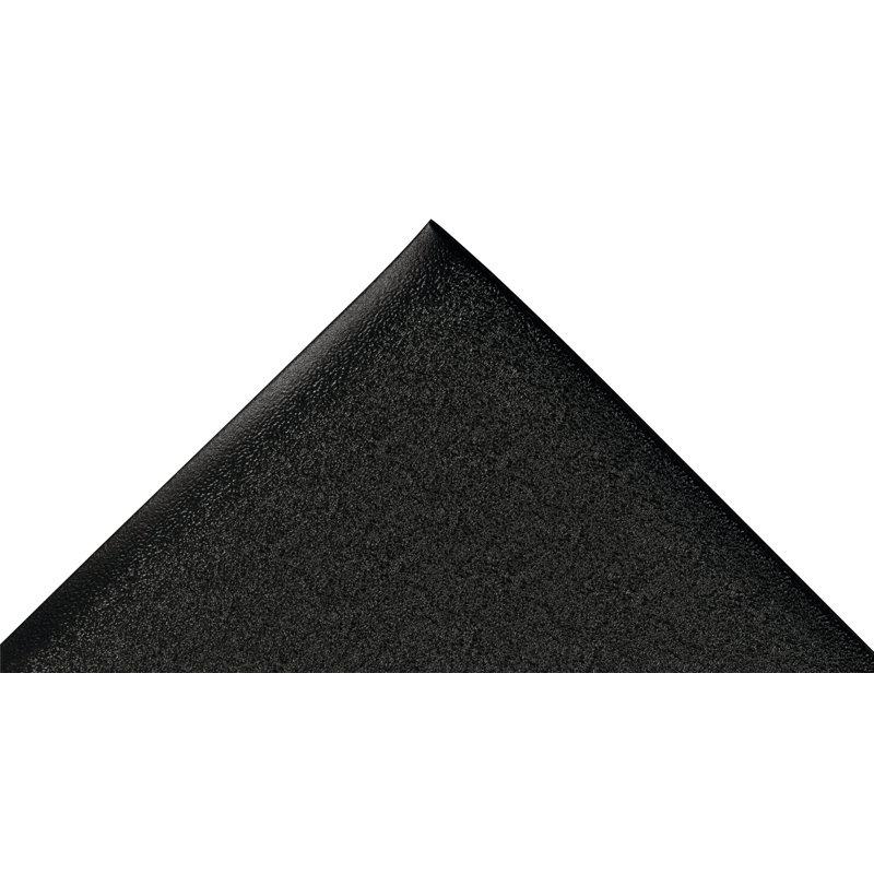 Tapis de porte confort, Rectangle 20 po x 48 po, Noir