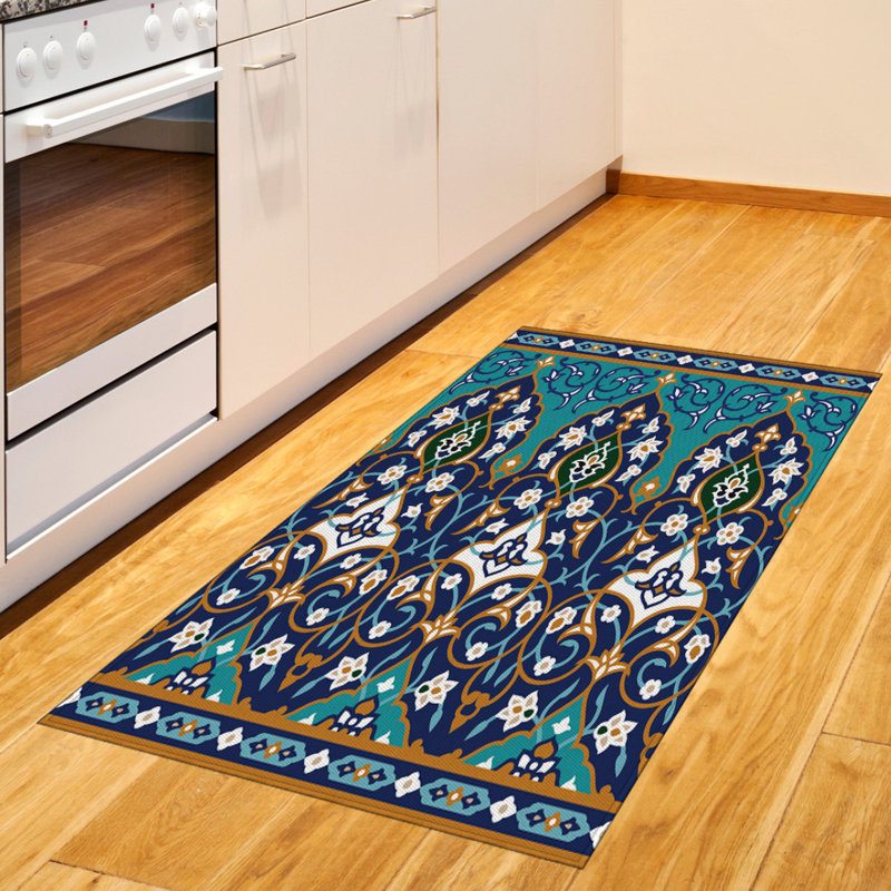 Folkloric High Density Long Fiber Poly Threads Decorative Area Rug Carpet, Rectangle 2'7" x 5'