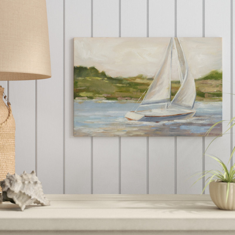 «Off the Coast II», peinture sur toile, H 12 po x l 18 po