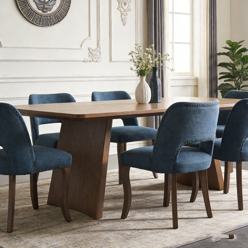 Ensemble de chaises de salle à manger en bois, Bleu
