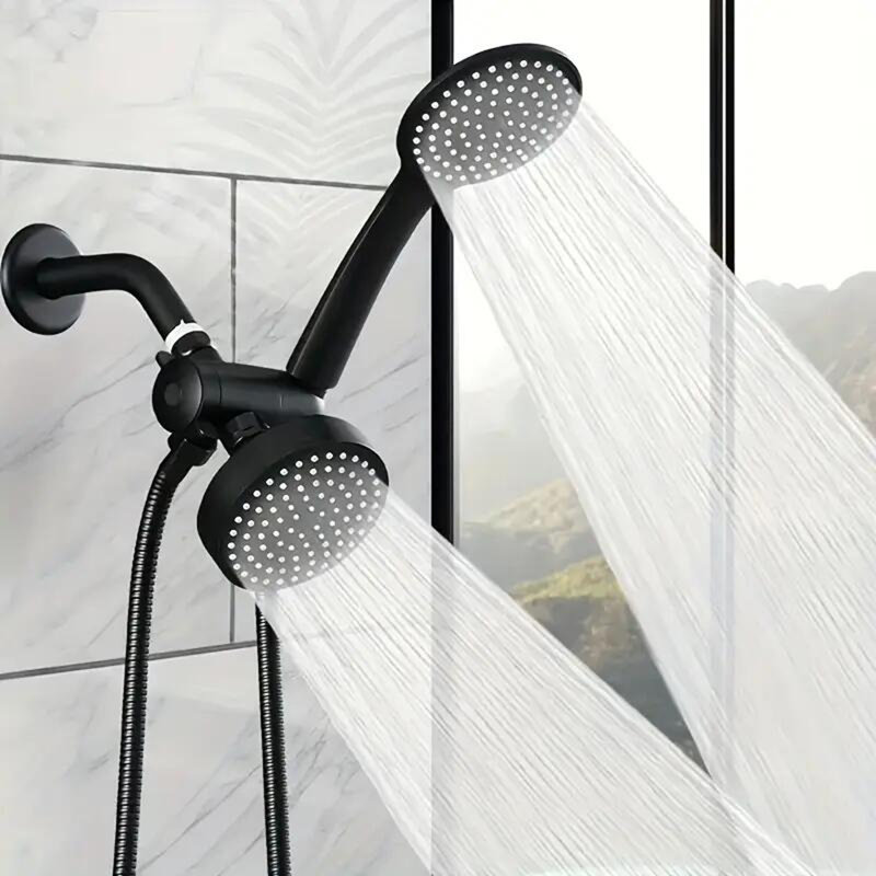 Ensemble de tête de douche à jet haut débit deux-en-un et ensembles de salle de bain à inverseur à 3 voies à long tuyau